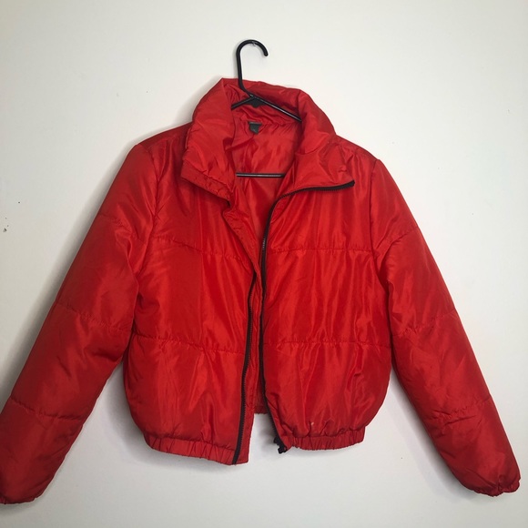 Red puffer jacket - Picture 2 of 4